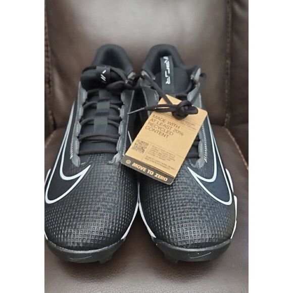 NIKE VAPOR EDGE SHARK 2 BLACK-WHITE-GREY FOOTBALL CLEATS Men's Size 13 - Picture 3 of 8